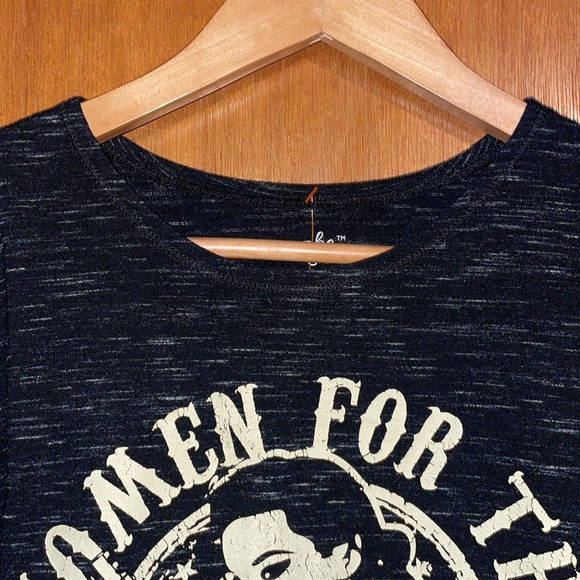 •JUST BE•HEATHERED BLACK "WOMEN FOR THE SECOND AMENDMENT" TEE SIZE SMALL EUC - Picture 7 of 7